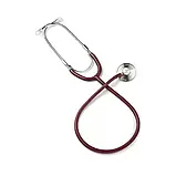 Стетоскоп педіатричний з однією алюмінієвою головкою однотрубчастий для дітей бордовий 727C MDF 17 Heaco, фото 5