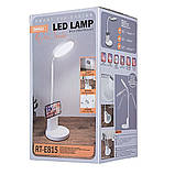TU  TU Настольная USB LED лампа Remax RT-E815 гибкая с аккумулятором белая, фото 4