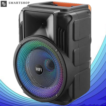 Портативна колонка RX-8135W з підсвіткою, мікрофоном і пультом, акумуляторна Bluetooth колонка 10 Вт, фото 1