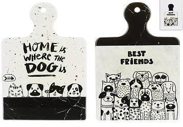 Підставка під гаряче керамічна на пробковій основі Dogs, 14*19см, 2 дизайни