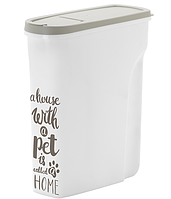 AF520330 Moderna Trendy Story Pet Wisdom ХS контейнер для корму, 5 л, 26,3х10,8х29,5 см, біло-сірий