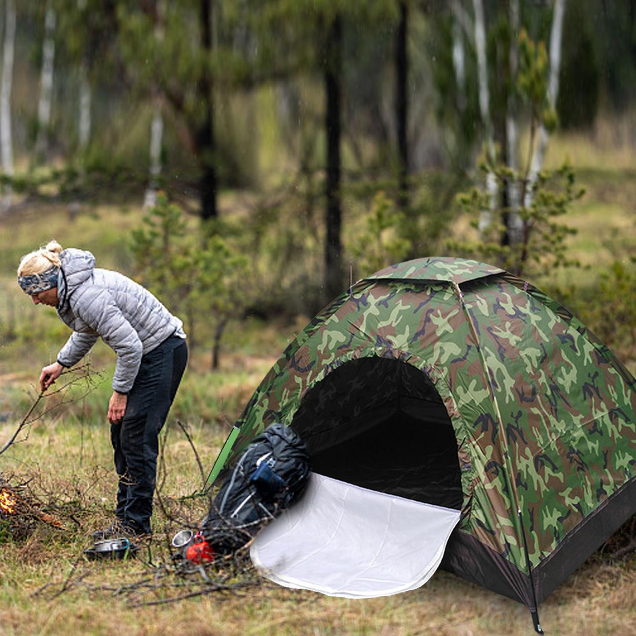 Палатка туристическая военная 200*150 Камуфляж, Зеленая | Палатка двухместная | Универсальная палатка - фото 3 - id-p1892190708