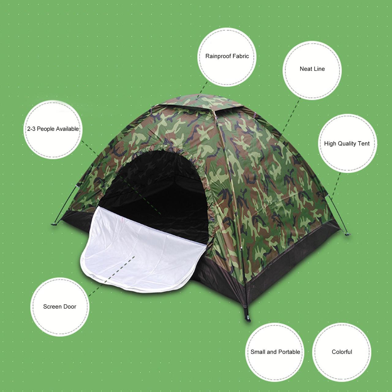 Палатка туристическая военная 200*150 Камуфляж, Зеленая | Палатка двухместная | Универсальная палатка - фото 7 - id-p1892190708