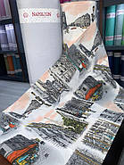 Постільна білизна Королева Ночі (Ранфорс Premium) | Євро комплект | 50х70 | Місто на бежевому та сірому, фото 2