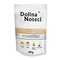 Пауч Dolina Noteci Premium для собак маленьких пород с гусем, картофелем и яблоком, 100 гр