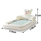 Дитяче одномісне надувне ліжко з бортиками Ведмедик Intex 66814 з насосом 178x114x71 см Білий, фото 4