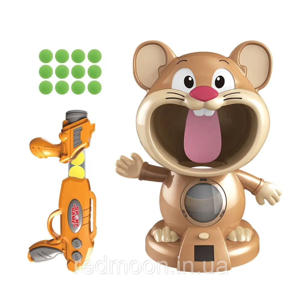 Інтерактивний тир "Мишеня" Joy Acousto-Optic Hamster 1970A / Дитячий ігровий тир / Дитяча гра з бластером, фото 1