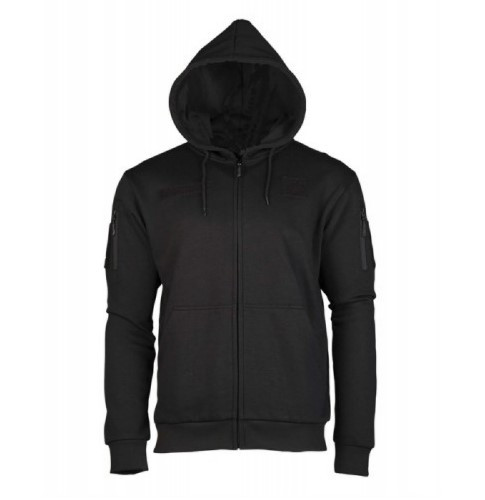 Реглан тактичний з капюшоном на блискавці Чорний mil-tec TACTICAL HOODIE 11472002 -М