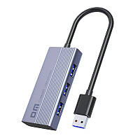 USB-хаб 4 Port USB 3.0 DM CHB060 - на 4 порта с возможностью дополнительного питания через Type-C (106777)