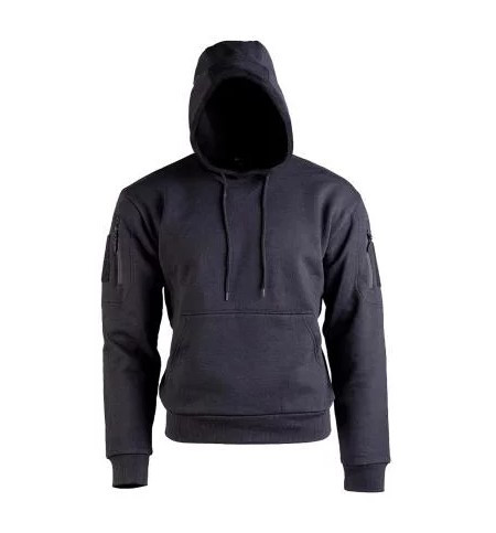 Тактична толстовка чорна з капюшоном Mil-Tec 11472302-2XL