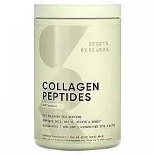 Sports Research пептиди колагену з нейтральним смаком 454 г