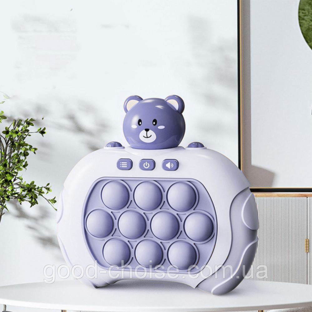 Игрушка антистресс Pop it PRO Bear Blue / Интерактивная игровая приставка / Электронная игрушка для рук - фото 7 - id-p1892254893