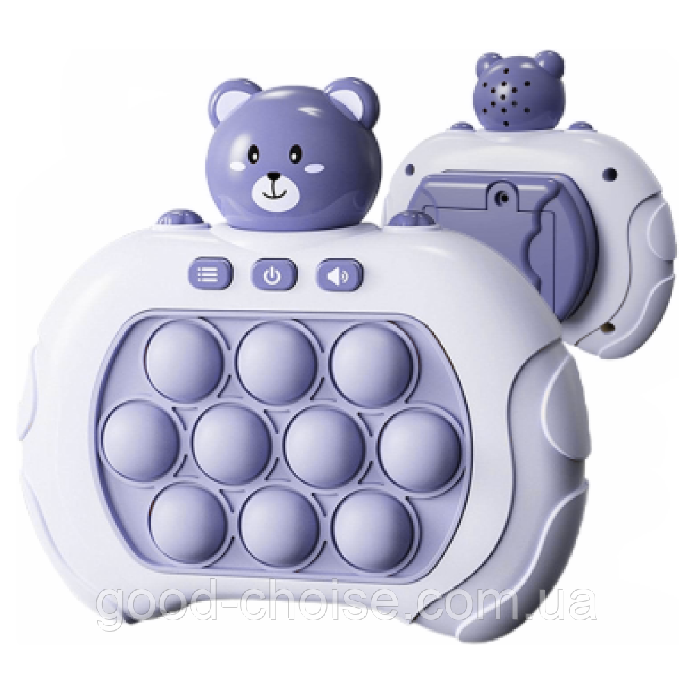 Игрушка антистресс Pop it PRO Bear Blue / Интерактивная игровая приставка / Электронная игрушка для рук - фото 6 - id-p1892254893