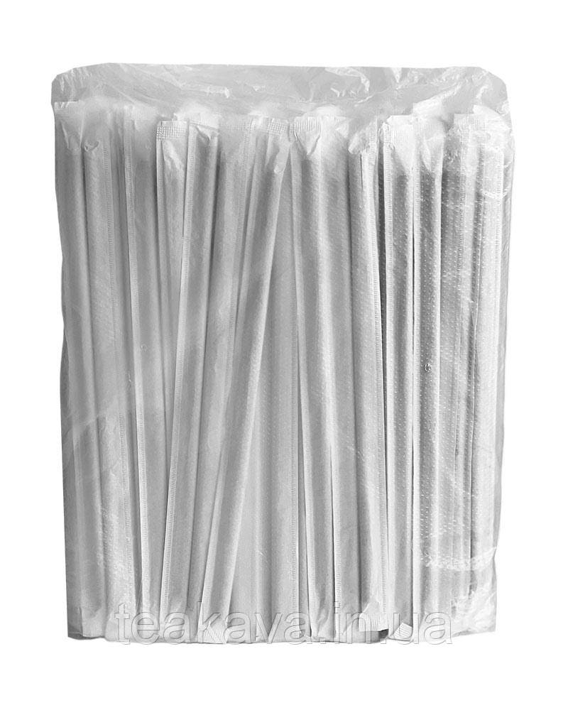 Трубочка чорна з гофрою індивідуально упакована УТП, d4,8 мм, 21 см, 200 шт., фото 1