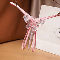 Эротические трусики розовые женские с разрезом и жемчугом - размер универсальный (на резинке)