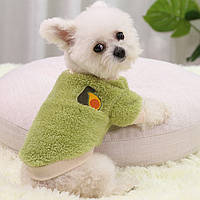 Зеленая кофта с авокадо для собаки размер XS, одежда для маленьких собак