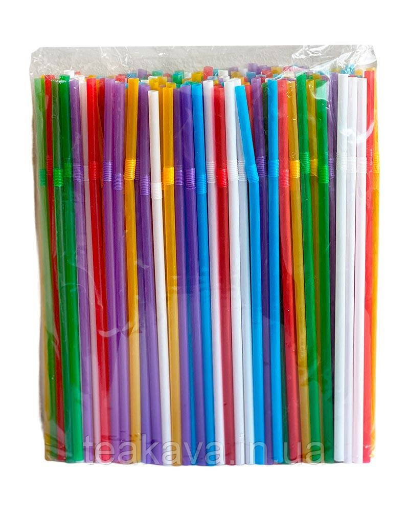Трубочка кольорова з гофрою УТП, d5 мм, 21 см, 200 шт., фото 1