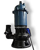 Фекальний насос GRANDWATER 2.5 кВт з ножем + шланг 25 м,  трос, зажими, хомут, рукавиці (комплект), фото 3