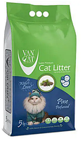 Van Cat Бентонитовый наполнитель для кошачьего туалета ( с ароматом хвои) 5 кг