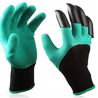 Садові рукавички з пластиковими кігтями, гумові рукавички для городу з кігтями