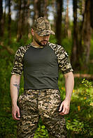 Тактическая армейская футболка для военных, Мужская камуфляжная футболка ВСУ пиксель