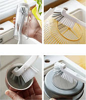 Многофункциональная универсальная пластиковая щетка для мытья посуд и уборки с длинной ручкой хозяйственная
