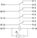Проміжне реле 3А 4к 24V DC МY4 [A0090010015] АСКО, фото 7