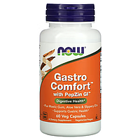 NOW Foods, Gastro Comfort с PepZin GI, 60 растительных капсул