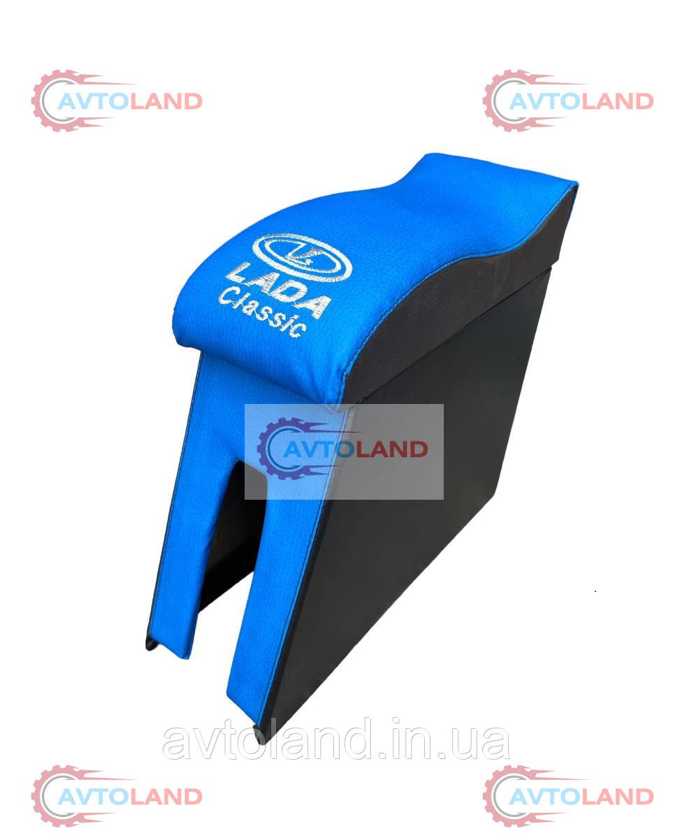 ПІДЛОКІТНИК ВАЗ 2105 - 2107 "ЛЮКС" З ВИШИВКОЮ СИНІЙ, фото 1