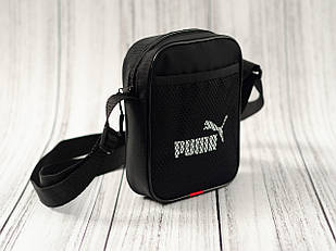 Сумка Puma чорного кольору / Чоловіча спортивна сумка через плече Пума / Барсетка Puma