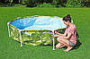 Дитячий каркасний круглий басейн із навісом від сонця Bestway 56432 (244-51 см, з навісом, 1688 л) Зелений, фото 10