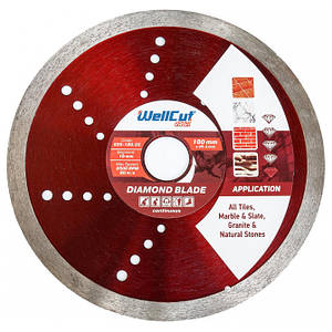 Диск алмазний Wellcut Profi 180мм х 10х2, 2мм х 25, 4мм Плитка