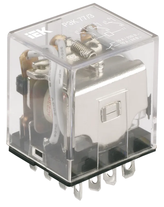 Проміжне реле 10А 3к 12V DC LY3 [RRP10-3-10-012D] РЭК77/3 УЕК, фото 1