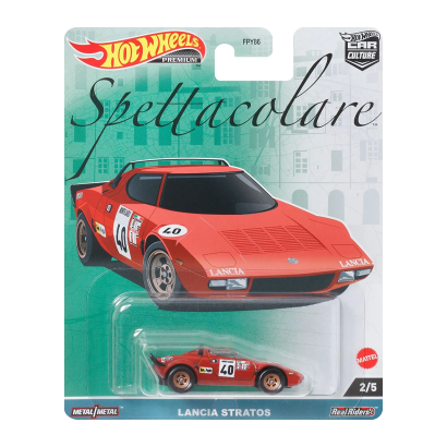 Машинка Premium Hot Wheels Lancia Stratos Car Culture Spettacolare 1:64 FPY86/HKC49 Red 1шт