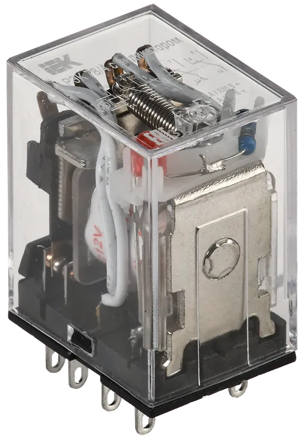 Проміжне реле 3А 4к 24V AC MY4 з індикатором [RRP20-4-03-024A-LED] РЭК78/4 УЕК, фото 1