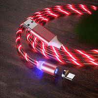 Магнитный светящийся кабель USB Type C с быстрой зарядкой и передачей данных Red