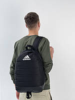 Рюкзак чоловічий жіночий Adidas спортивний міський чорний | Портфель Адідас повсякденний шкільний Сумка