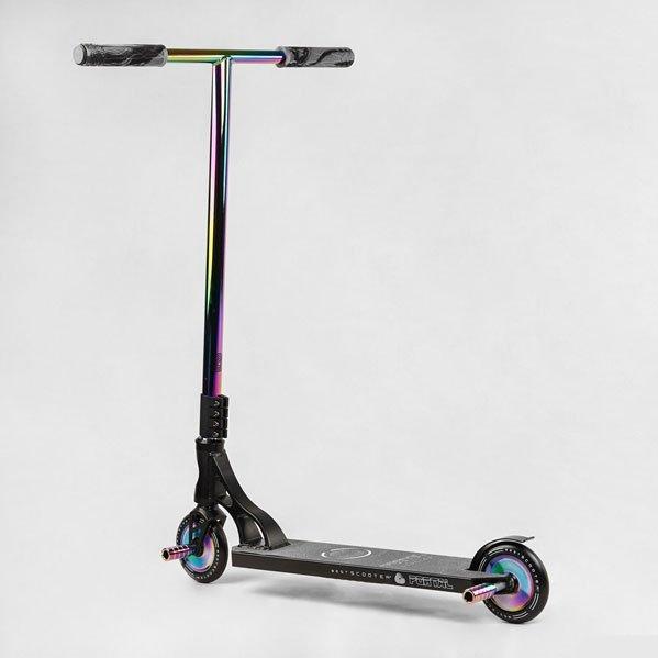 Спортивний трюковий самокат Best Scooter Portal HIC + Пегі 2 шт Чорний Хамелеон, фото 1