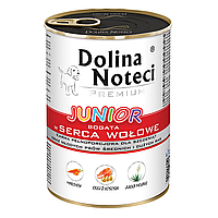 Консерва Dolina Noteci Premium для щенков с говяжьим сердцем, 400 гр