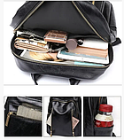 Рюкзак жіночий коричневий зі штучної шкіри 407G, фото 3