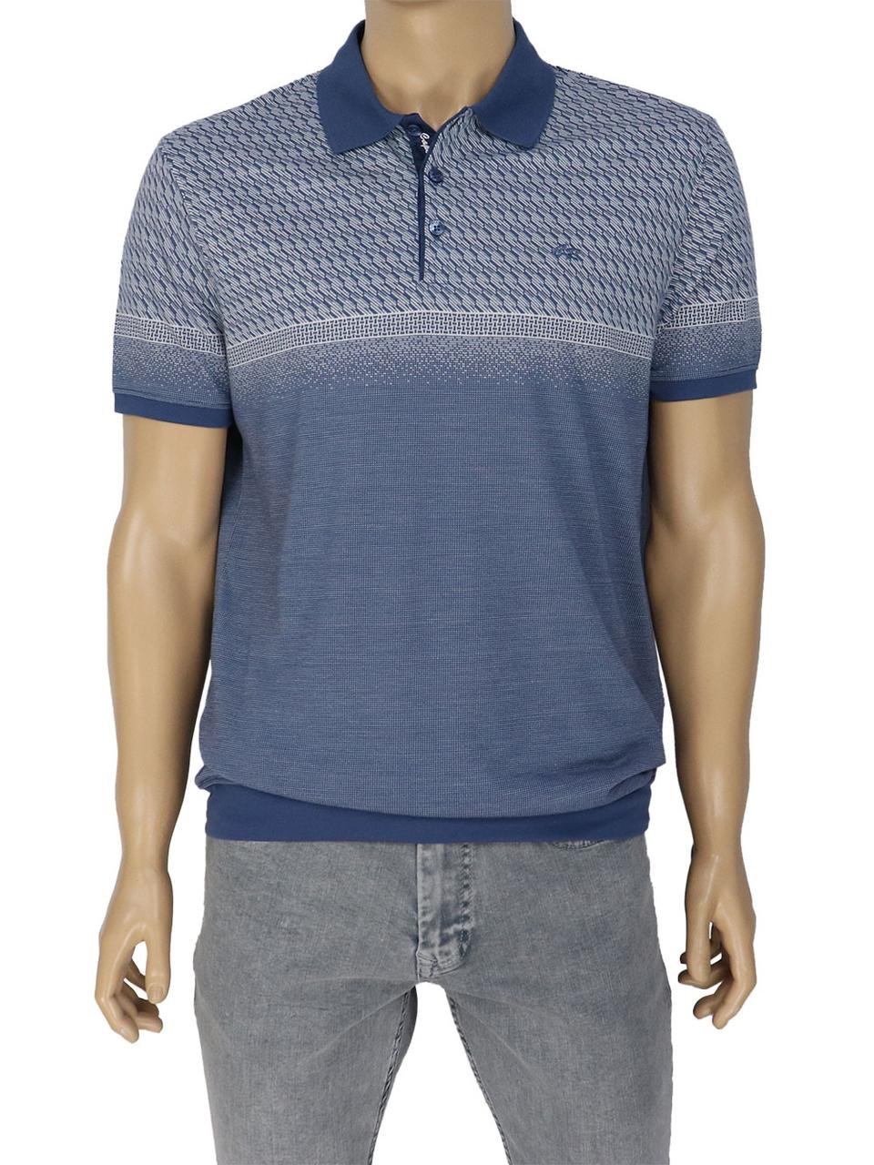 Чоловіча теніска Caporicco 8973 Indigo на манжеті, фото 1