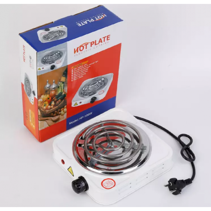 Плита електрична однокомфоркова спіральна Hot Plate JX-1010B 1000W електроплита