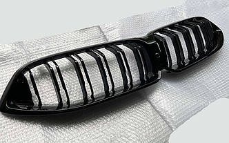 Решітка радітора BMW 8 G14 G15 G16 (18-22) тюнінг ноздрі стиль M8 (чорний глянц)