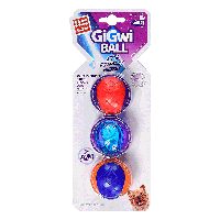 Игрушка для собак GiGwi Ball три мяча с пищалкой, резина, 5см