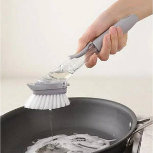 Щітка для миття посуду Decontamination Wok Brush з дозатором мийного засобу