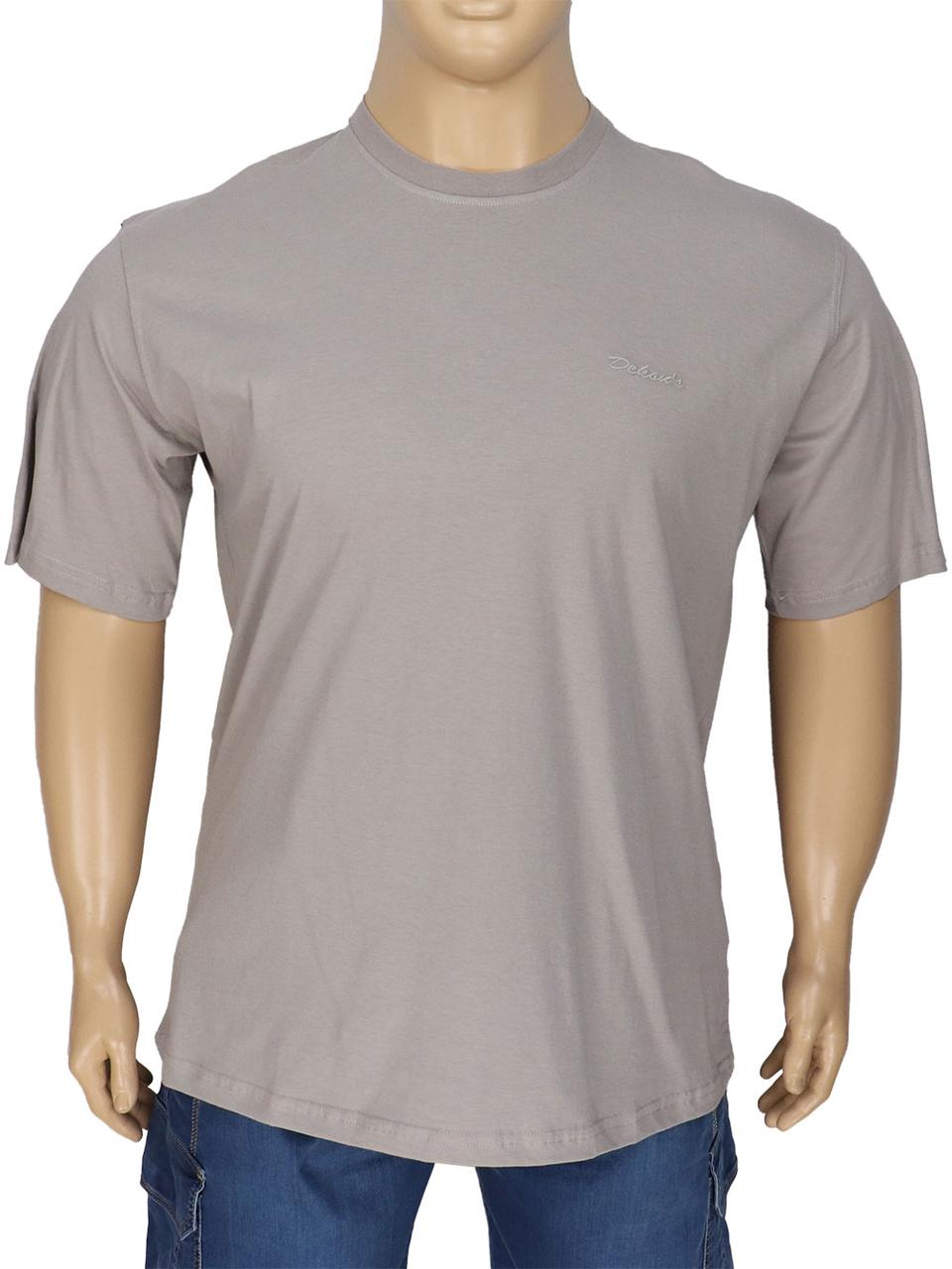 Однотонна чоловіча футболка Dekons 1274 B Smol Gri великого розміру, фото 1