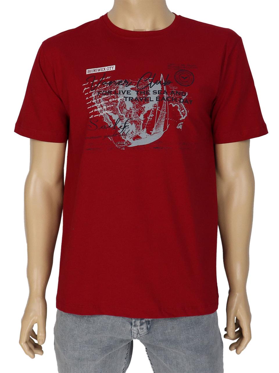 Футболка з принтом Turhan 314 Bordo, фото 1