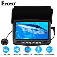 Рыбацкая камера для рыбалки Eyoyo / 4,3"LCD/ 2600 мАч/ 15м Кабель. (+ Набор наживок).
