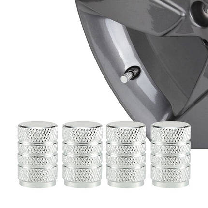 Захисні ковпачки на ніпель Alitek 3Stripes Classic Silver (4 шт.), фото 1