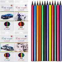 Набор цветных карандашей на 12 цветов в картонной упаковке White Night в упаковке 12 шт